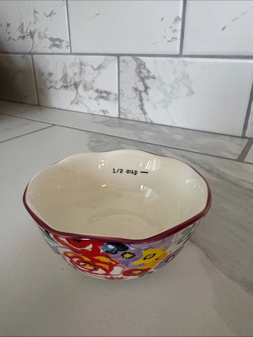 The Pioneer Woman Flea Market 4-Piece Ceramic Decorated Measuring Bowls